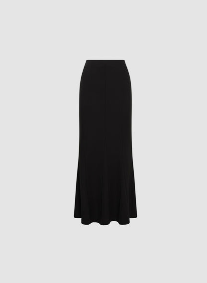 Women Trumpet Hem Maxi Skirt Black | Melanie Lyne