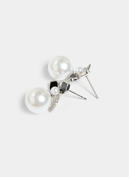 Women Floral Pearl Drop Earrings Pearl | Melanie Lyne